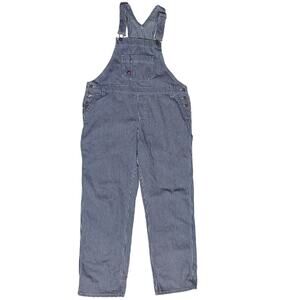 Dickies Vintage Y2k Hickory Stripe Railroad Carpenter Denim Overalls Large